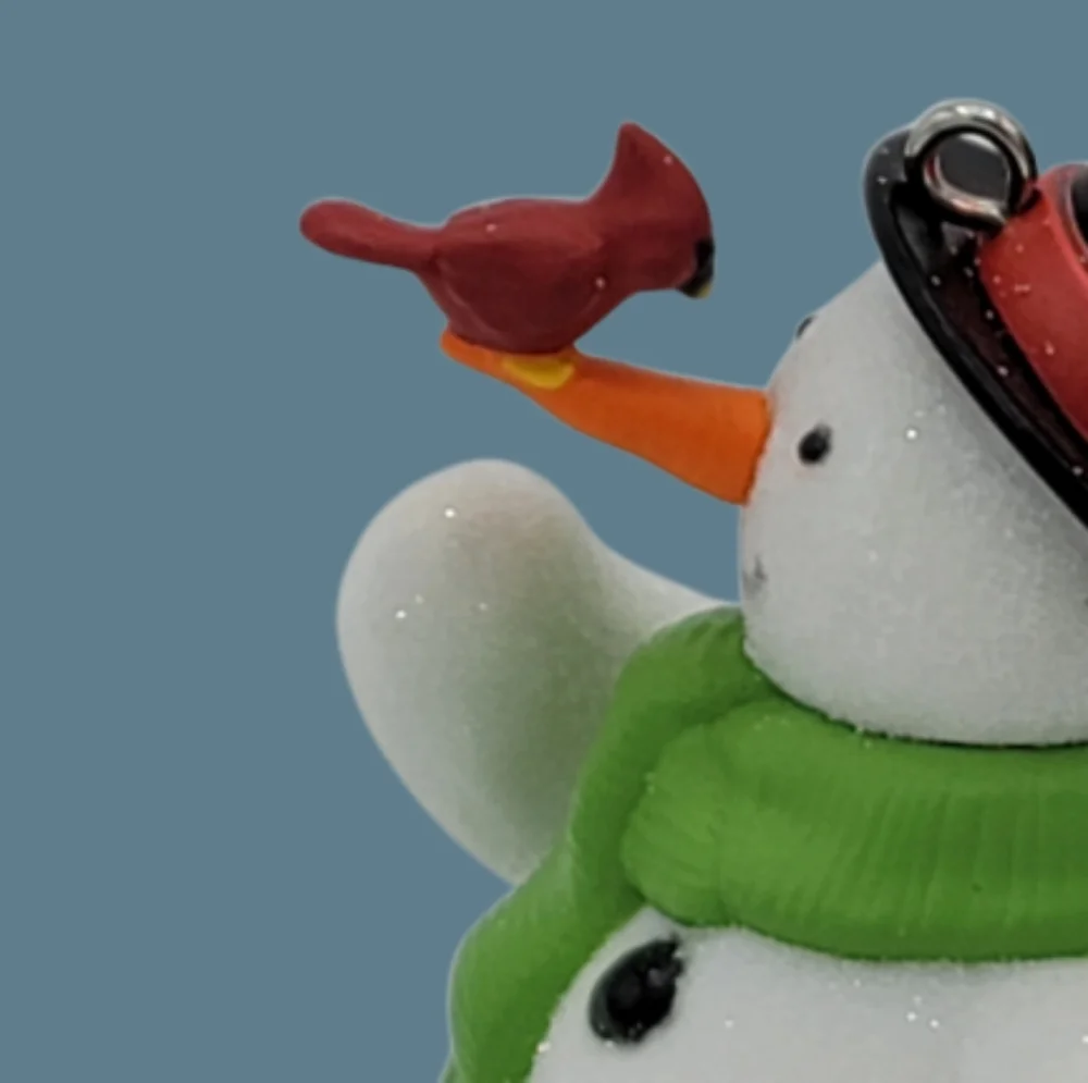 Hallmark Keepsake Winter Friends Snowman Cardinal Christmas Ornament w Box 2011
